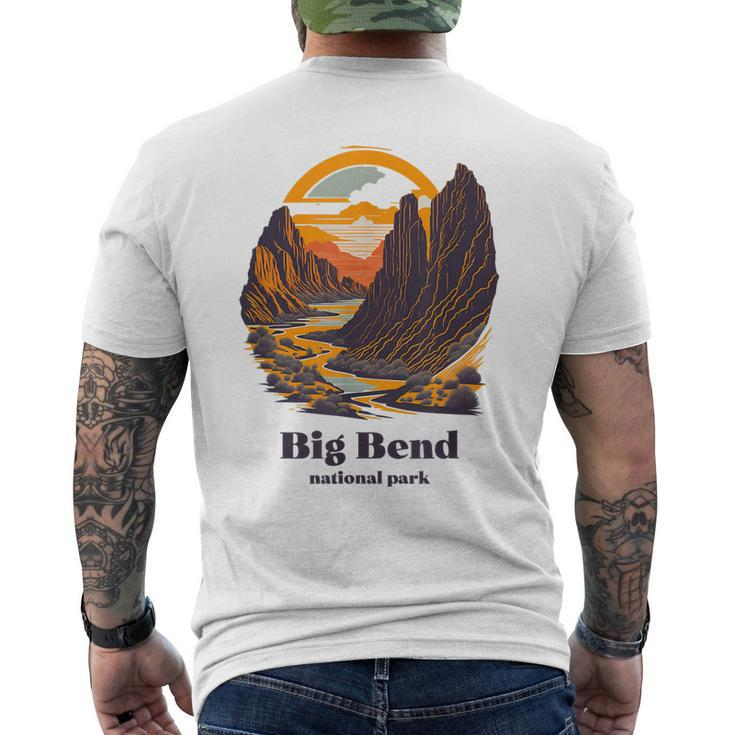Big Bend National Park Texas Cool Vintage Style Men's Back Print T-shirt