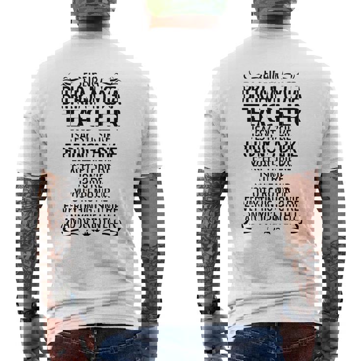 Being A Bikram Yoga Teacher Like Riding A Bike Men's T-shirt Back Print