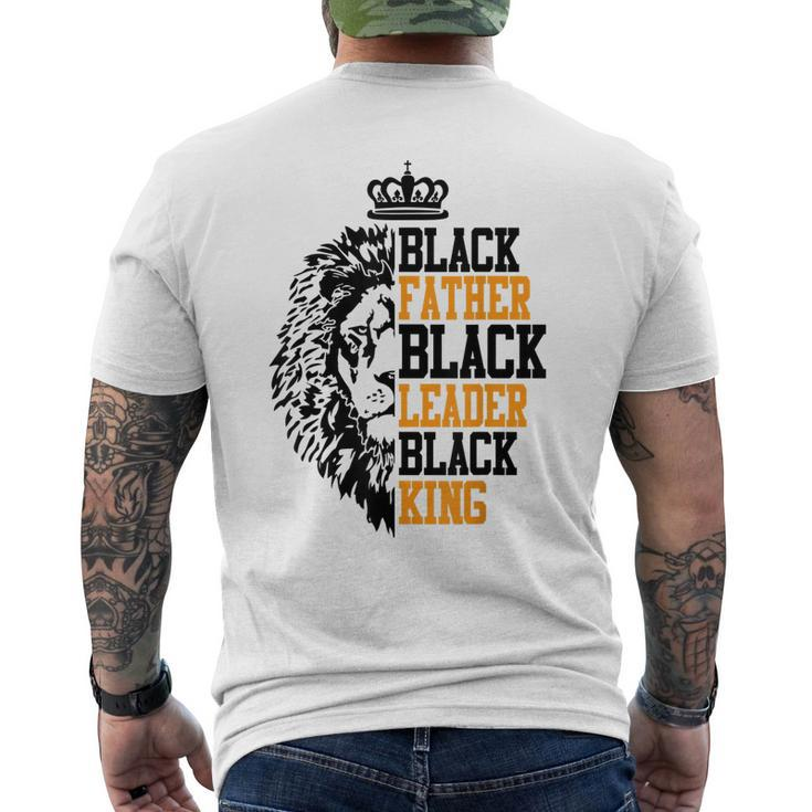 Black Father Black Leader Black King Father Day For Men Men's Back Print T-shirt