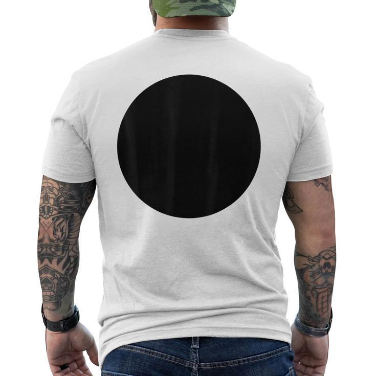 Blank Abstract Printed Black Circle Novelty Graphics Men's Back Print T-shirt