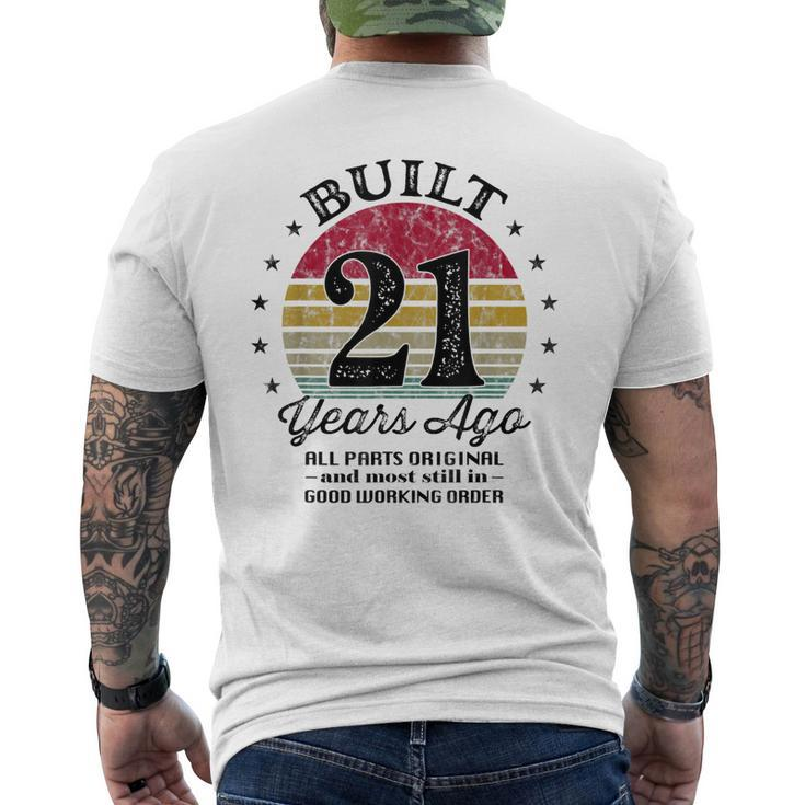 Built 21 Years Ago 21St Birthday All Parts Original 2002 Men's Back Print T-shirt