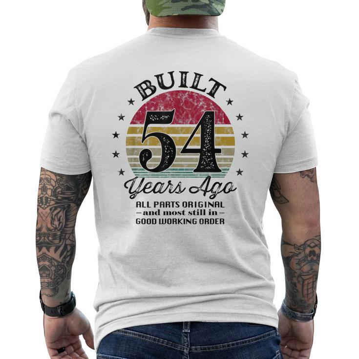 Built 54 Years Ago 54Th Birthday All Parts Original 1969 Men's Back Print T-shirt
