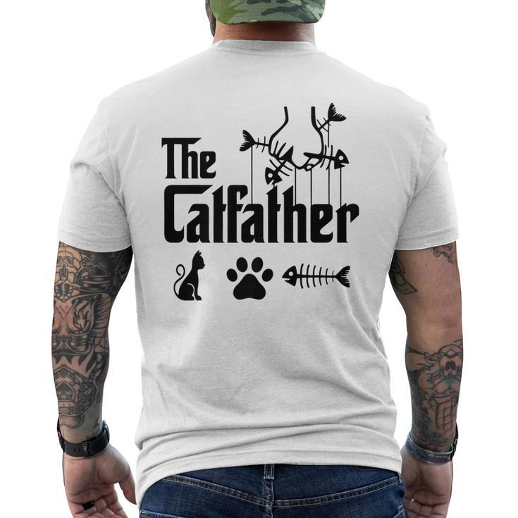The Catfather Parody Cat Lovers Cat Dad Fathers Day Men's T-shirt Back Print