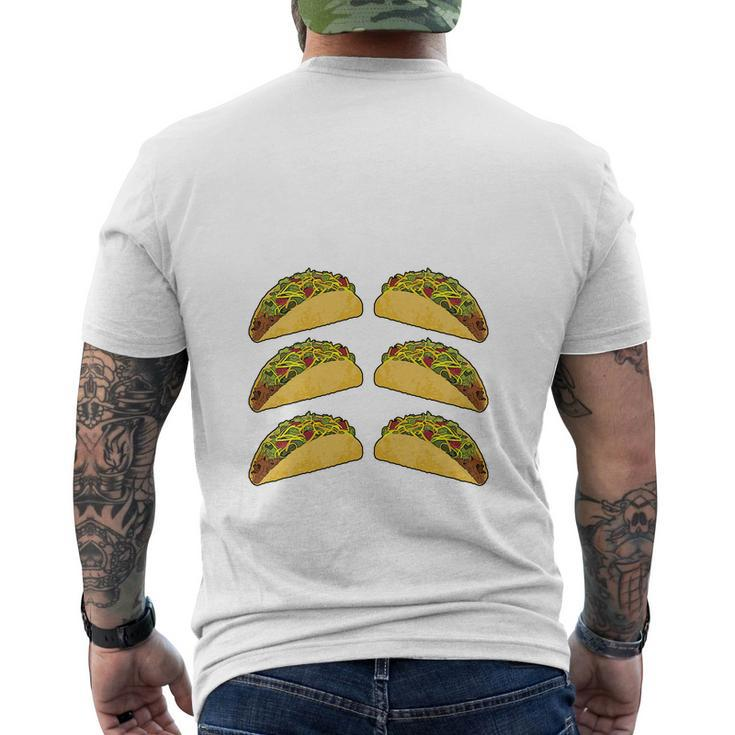 Check Out My 6-Pack Tacos Men's Crewneck Short Sleeve Back Print T-shirt