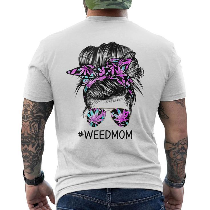 Classy Mom Life With Leopard Mom Marijuana Weed Lover Men's Back Print T-shirt