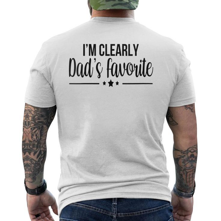 Womens Im Clearly Dads Favorite Son Daughter Cute Men's T-shirt Back Print