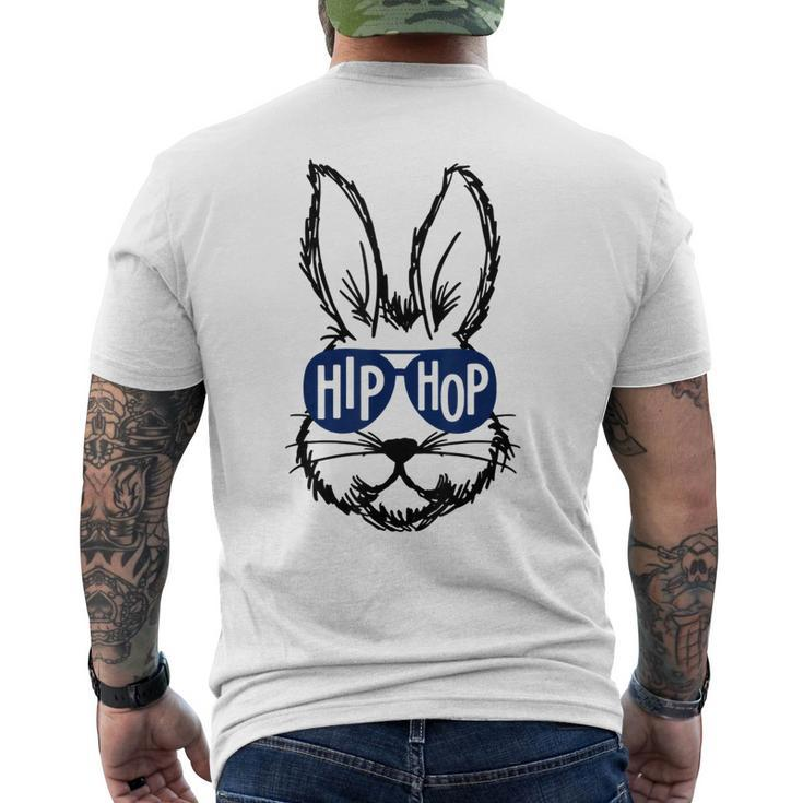 Cute Bunny Face With Sunglasses Hip Hop For Easter Day Men's Back Print T-shirt