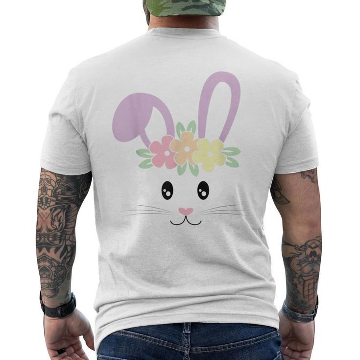 Cute Easter Bunny Face Pastel For Girls And Toddlers Men's Back Print T-shirt