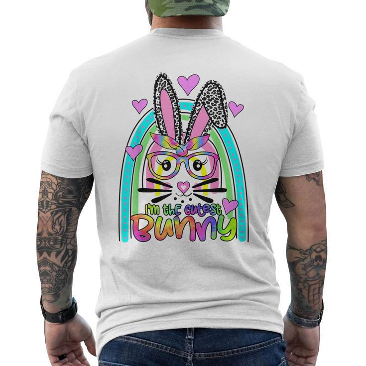 Im The Cutest Bunny Leopard Matching Family Easter Day Men's Back Print T-shirt