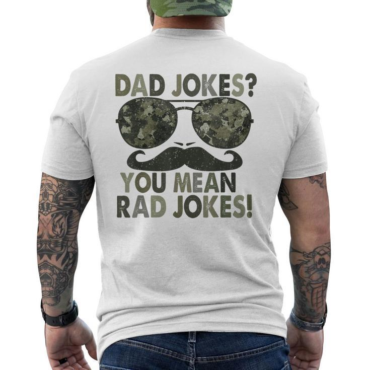 Dad Joke You Mean Rad Jokes Funny Fathers Day Vintage Mens Back Print T-shirt