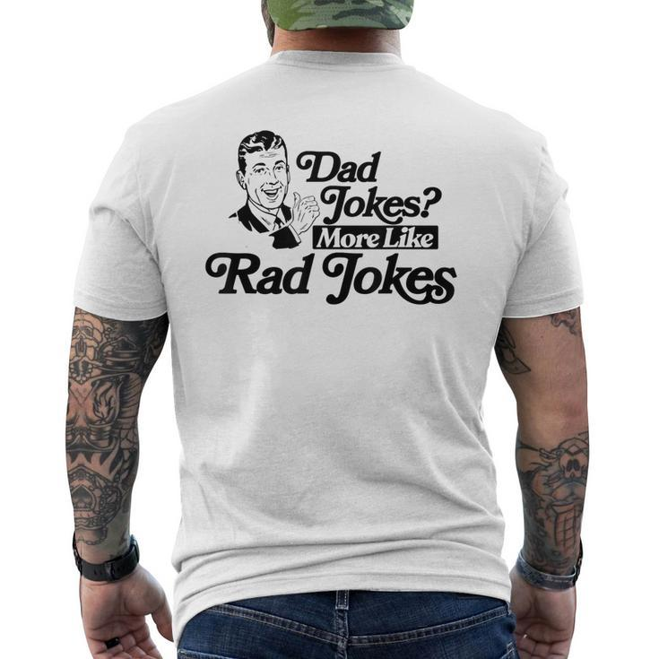 Dad Jokes More Like Rad Jokes Fathers Day Retro Men's Back Print T-shirt
