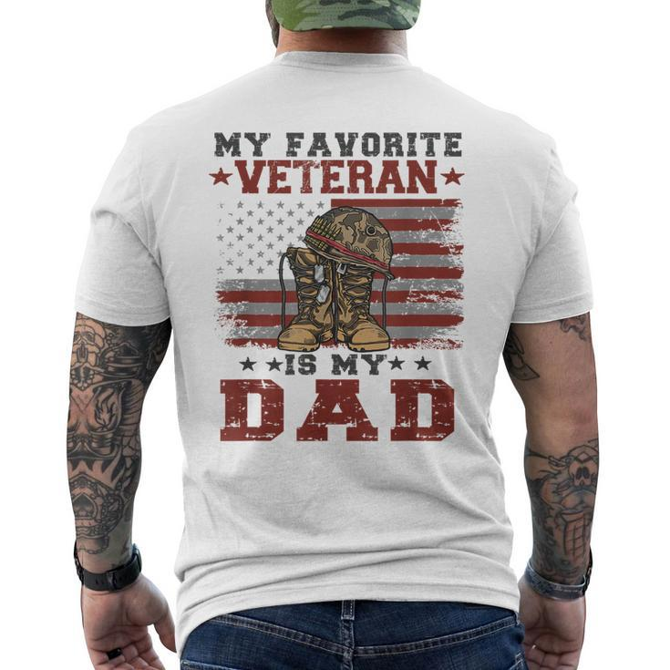 Dad Veterans Day My Favorite Veteran Is My Dad Costume Men's T-shirt Back Print