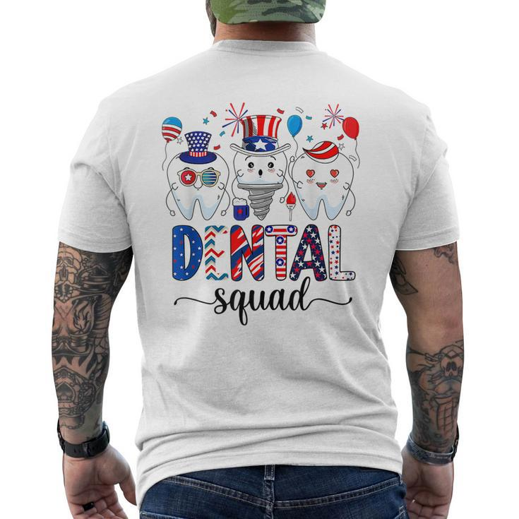 Dental Squad 4Th Of July Dentist American Patriotic Men's Back Print T-shirt