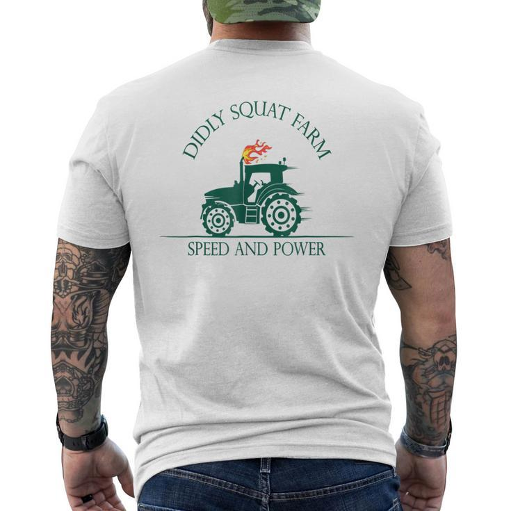 Diddly Squat Farm Speed And Power Perfect Tractor Farmer Men's Back Print T-shirt