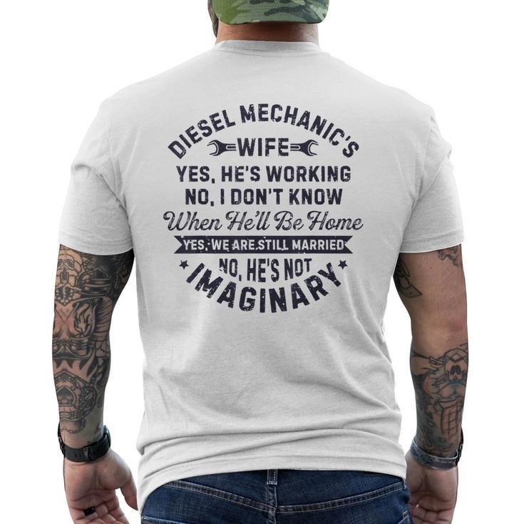 Diesel Mechanics Wife Mechanic Funny Anniversary Gift Women Mens Back Print T-shirt