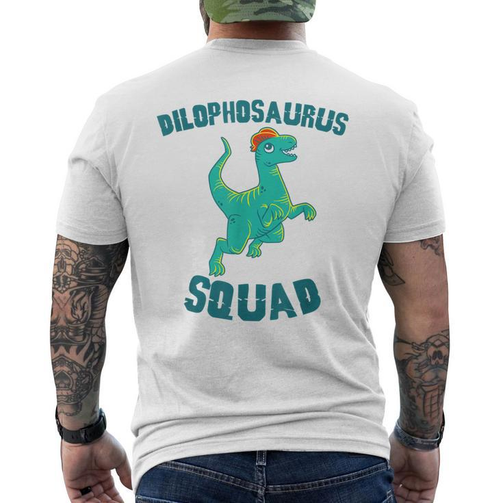 Dilophosaurus Dinosaur Squad Cute Jurassic Dino Men's Back Print T-shirt