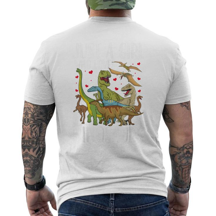 Dinosaur Just A Girl Who Loves Dinosaurs Brachiosaurus Men's Back Print T-shirt