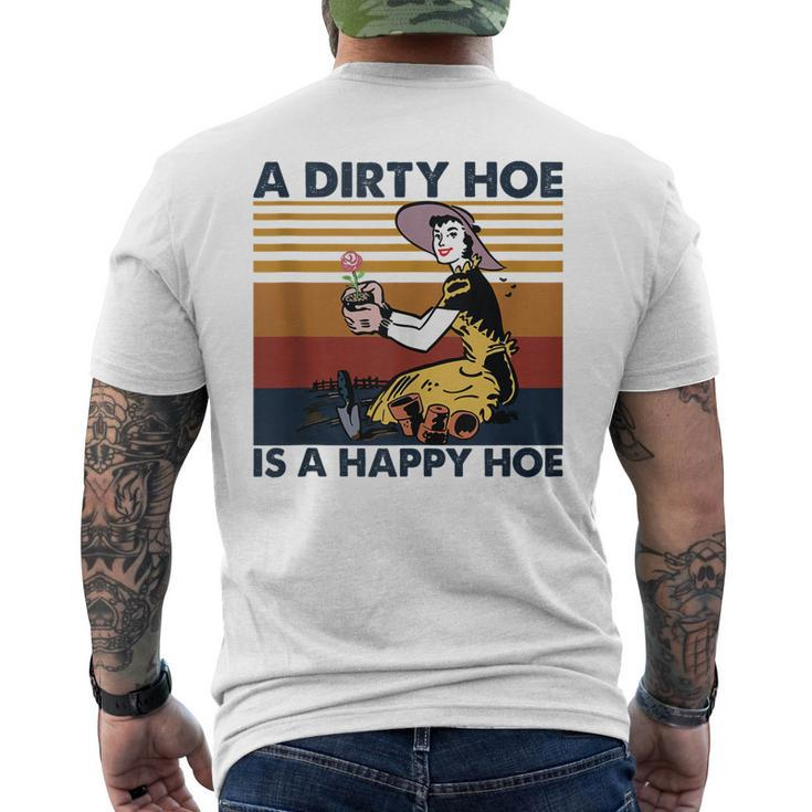 A Dirty Hoe Is A Happy Hoe Vintage Retro Garden Lover Men's T-shirt Back Print