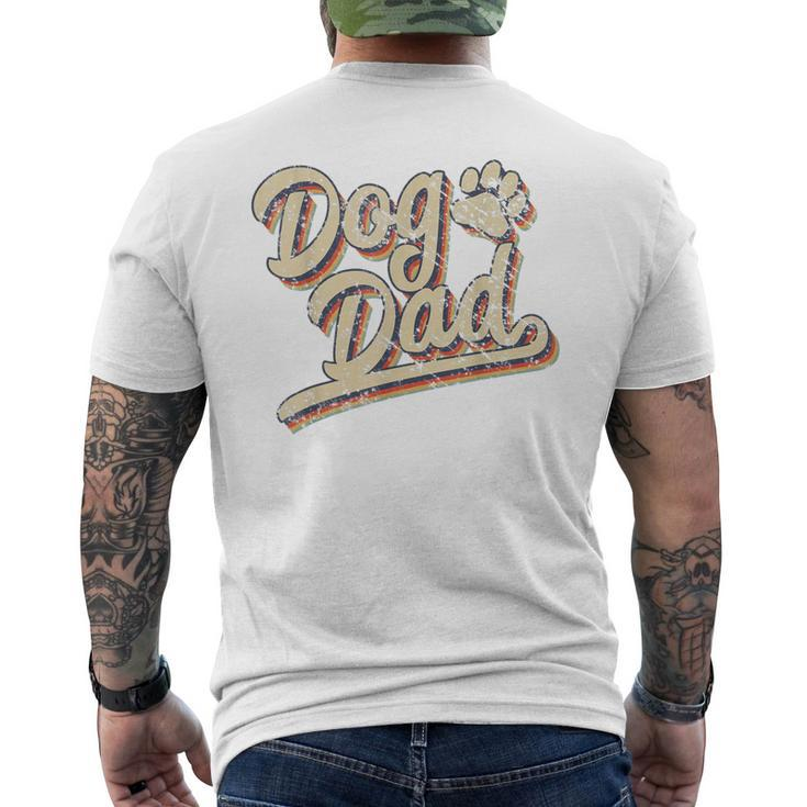 Mens Dog Dad Retro Vintage Dog Dad Fathers Day Men's T-shirt Back Print