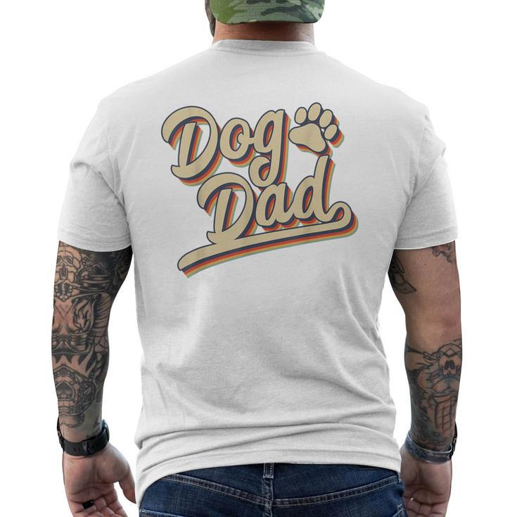 Mens Dog Father Retro Vintage Dog Dad Fathers Day Men's T-shirt Back Print