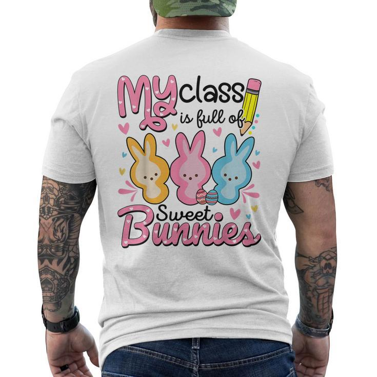 Easter Day Teacher My Class Is Full Sweet Bunnies Men's Back Print T-shirt