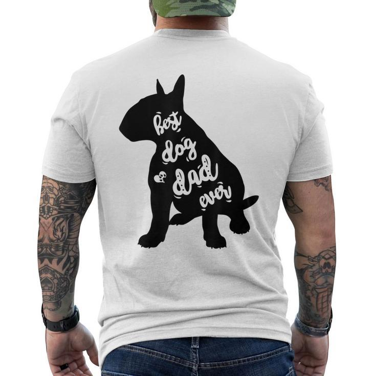English Bull Terrier Best Dog Dad Ever Men's Back Print T-shirt