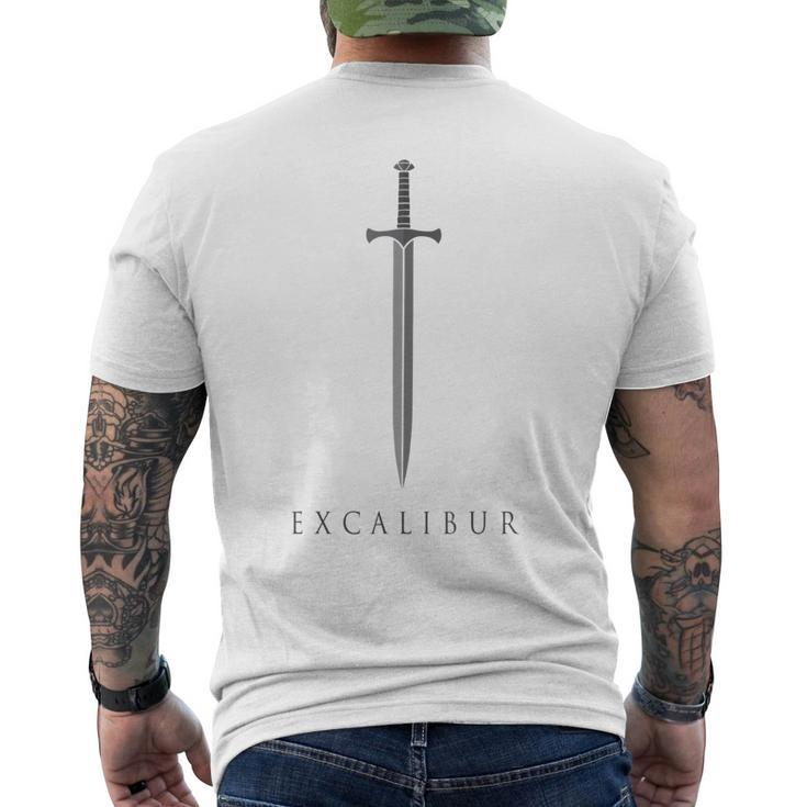 Excalibur The Legendary Sword In The Stone Of King Arthur 6 Mens Back Print T-shirt