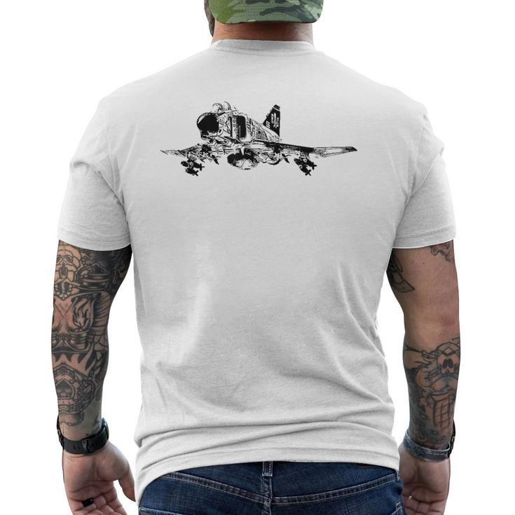 F4 Phantom Military Fighter Jet Mens Back Print T-shirt