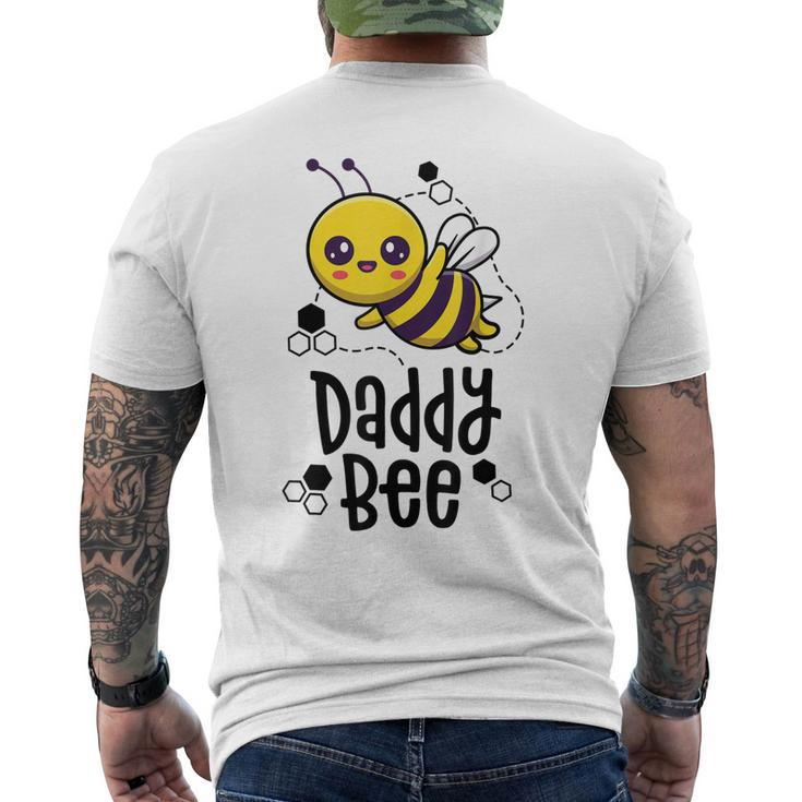 Family Bee Dad Daddy First Bee Day Outfit Birthday Men's Back Print T-shirt