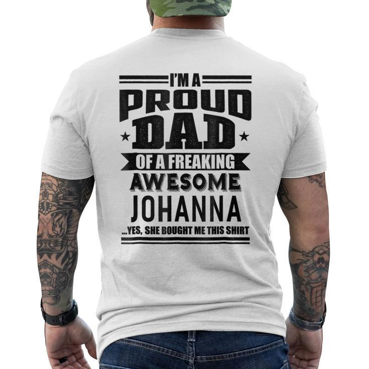 Family Fathers Day Dad Daughter Johanna Name  Men Mens Back Print T-shirt