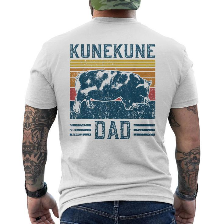 Mens Farming Breed - Vintage Kunekune Pig Dad Men's T-shirt Back Print