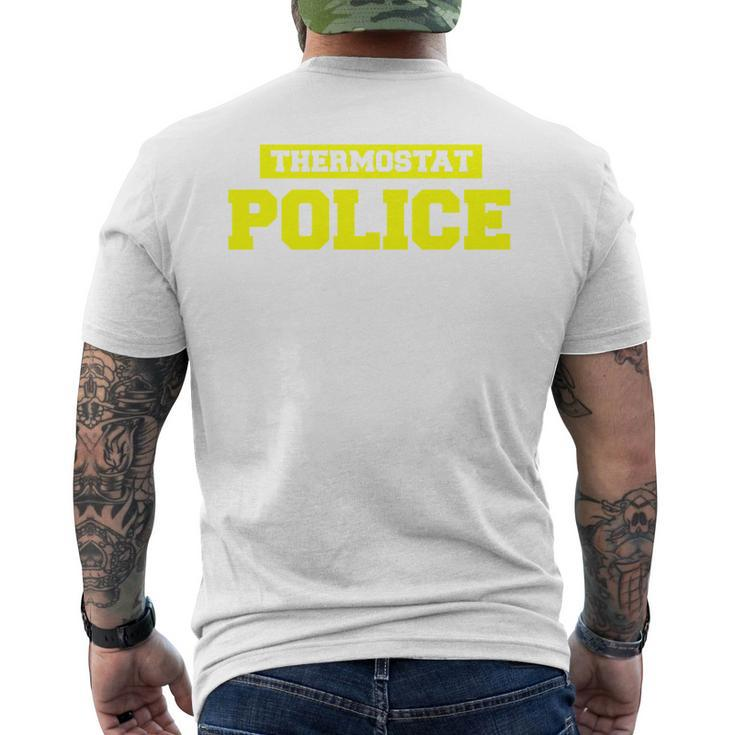 Mens Fathers Day Shirt - Thermostat Police - Dad Shirts Men's Back Print T-shirt