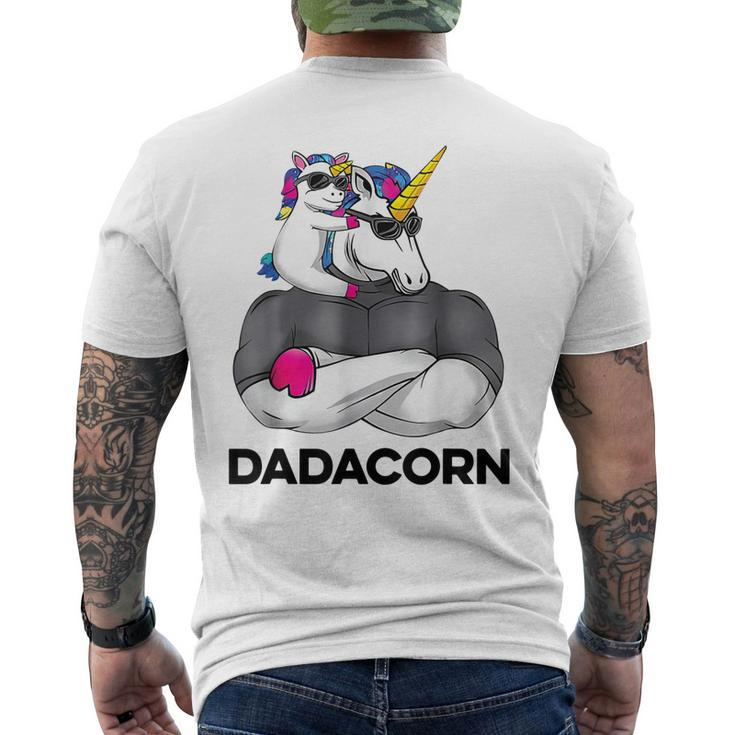 Fathers Day Unicorn Dad Dadacorn Men Men's Back Print T-shirt