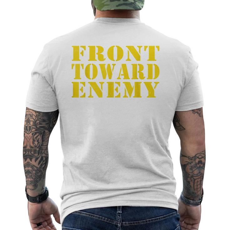 Front Toward Enemy Funny Vintage Military Quote Mens Back Print T-shirt