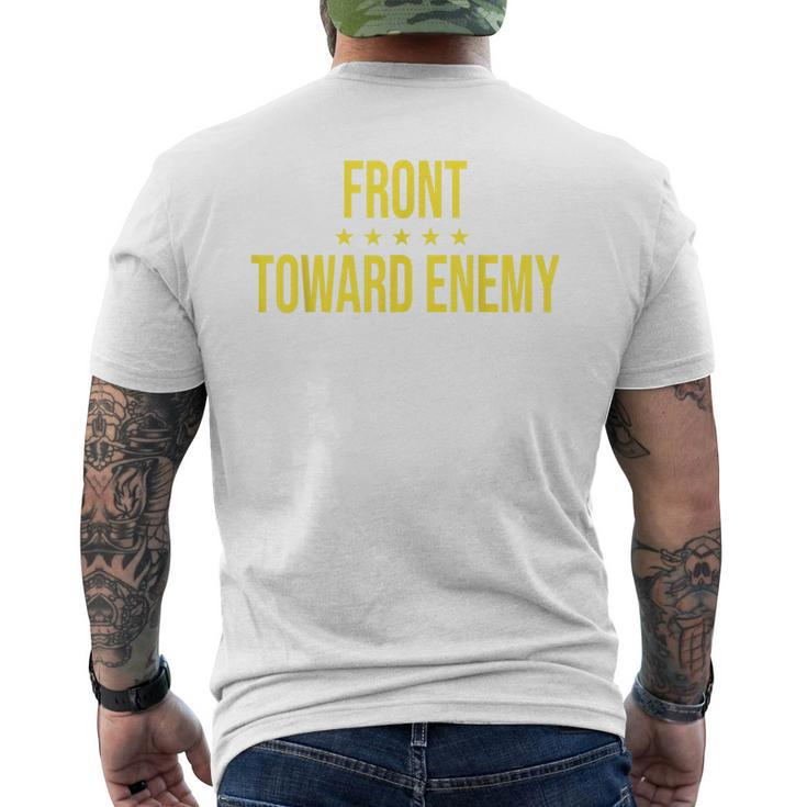 Front Towards Enemy Military Men Women Mens Back Print T-shirt