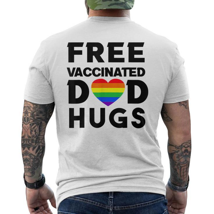 Gay Pride Free Vaccinated Dad Hugs Lgbt Lesbian Mens Back Print T-shirt