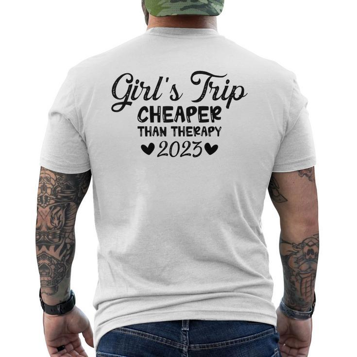 Girls Trip Therapy Vacation 2023 Bridesmaid Men's Back Print T-shirt