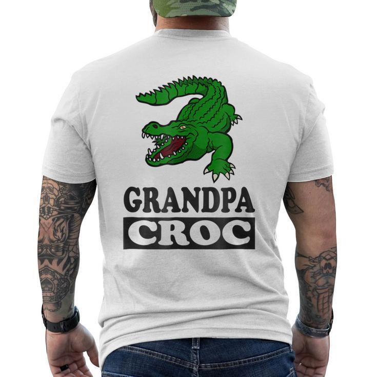 Grandpa Crocodile Grandfather Animal Men's Back Print T-shirt