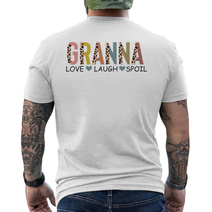 Granna Love Laugh Spoil Leopard Womens Men's Back Print T-shirt