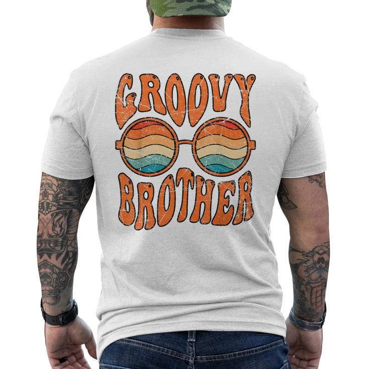 Groovy Brother 70S Aesthetic 1970S Retro Brother Hippie Men's Back Print T-shirt