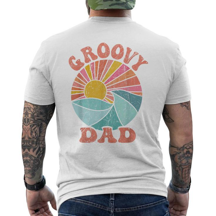 Mens Groovy Dad 70S Aesthetic Nostalgia 1970S Retro Dad Men's T-shirt Back Print