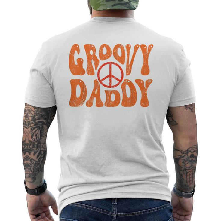 Groovy Daddy 70S Aesthetic Nostalgia 1970S Retro Dad Men's T-shirt Back Print