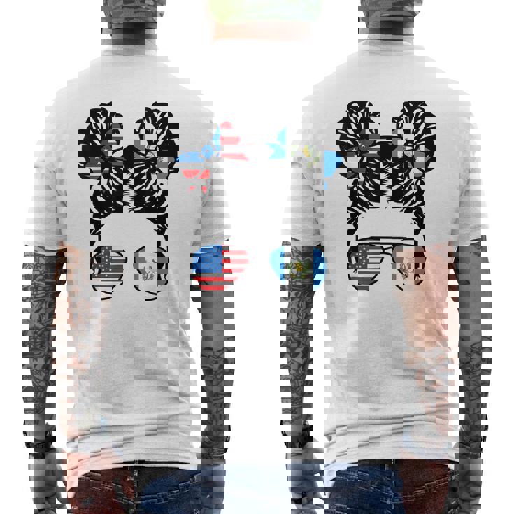 Half American Guatemalan Girl Usa Guatemala Flag Patriot Men's Back Print T-shirt