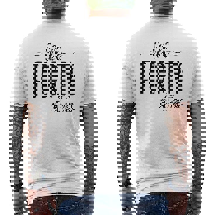 Hello Forty Est 1983 Born In 1983 40Th Birthday 40 Year Old Men's Back Print T-shirt