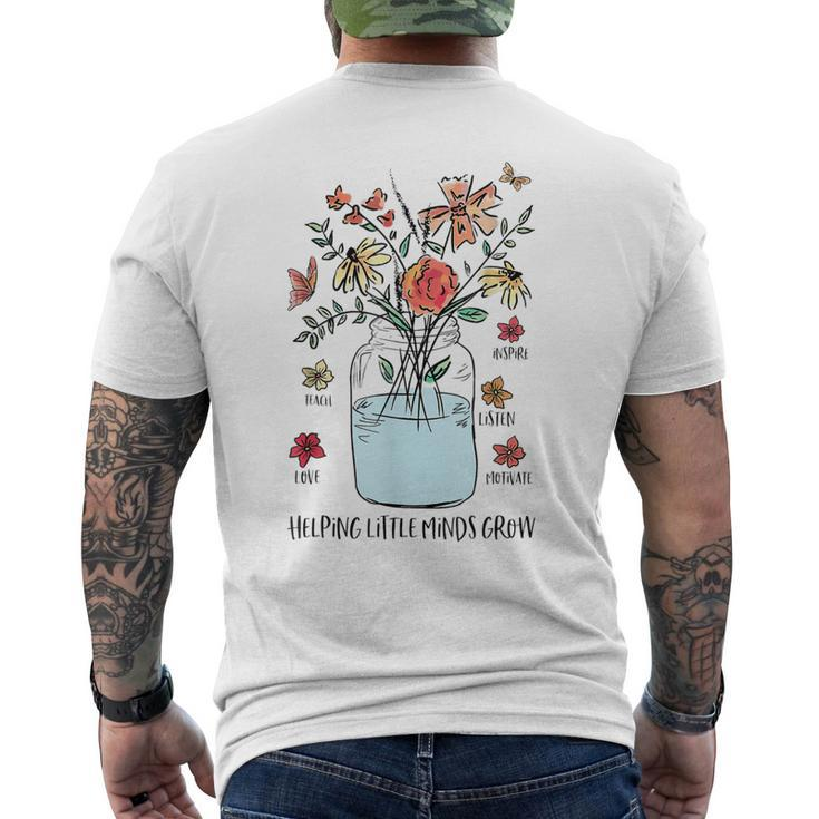 Helping Little Minds Grow Ligfunny For Christmas Mom Dad Men's Back Print T-shirt