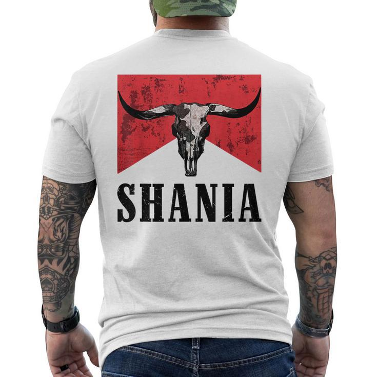 Howdy Shania Bull Skull Western Country Shania Cowgirl Men's T-shirt Back Print