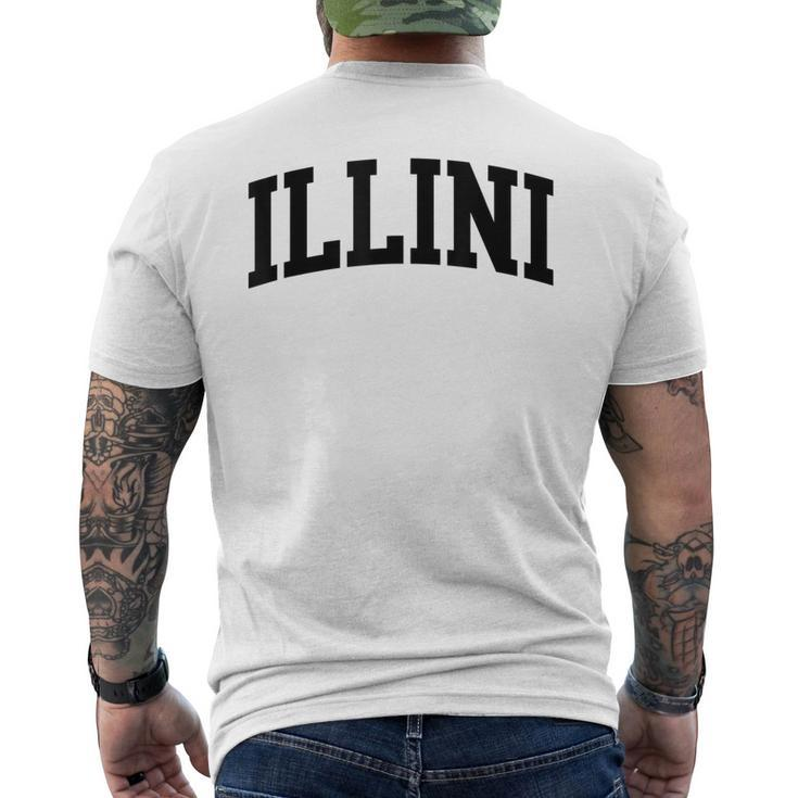 Illini Athletic Arch College University Alumni Men's T-shirt Back Print