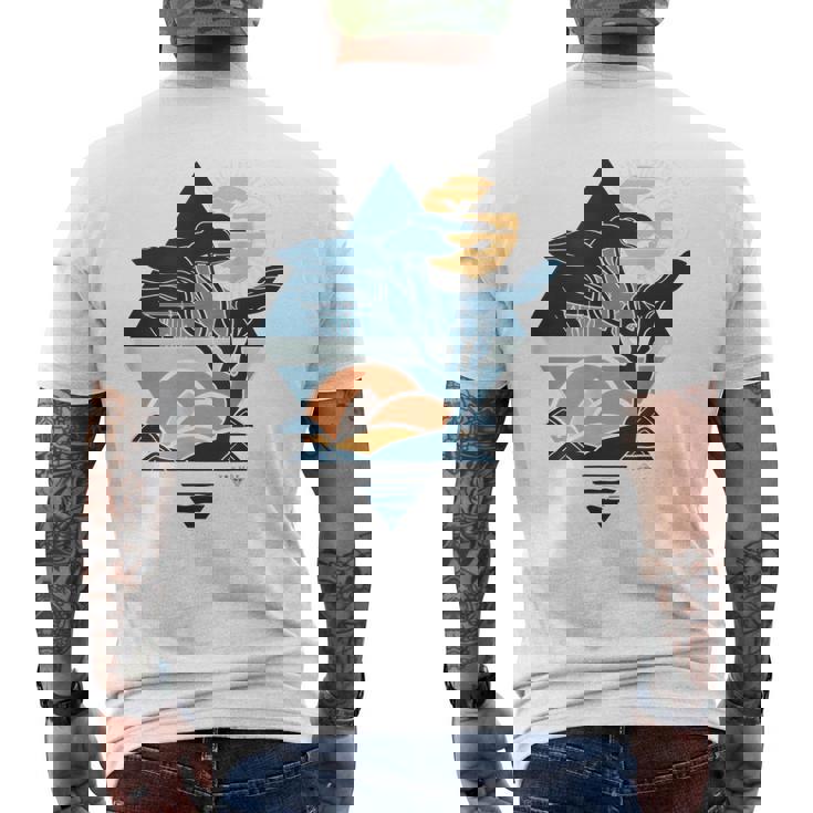 Joshua Sunset Desert Sunset Men's Back Print T-shirt