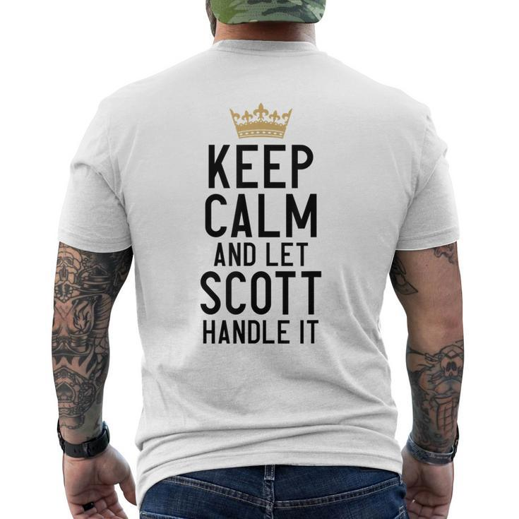 Keep Calm And Let Scott Handle It Scott Name Men's Back Print T-shirt
