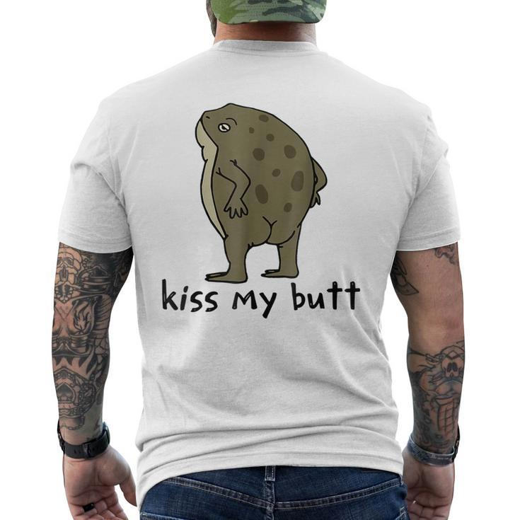 Kiss My Butt Green Frog Men's Back Print T-shirt